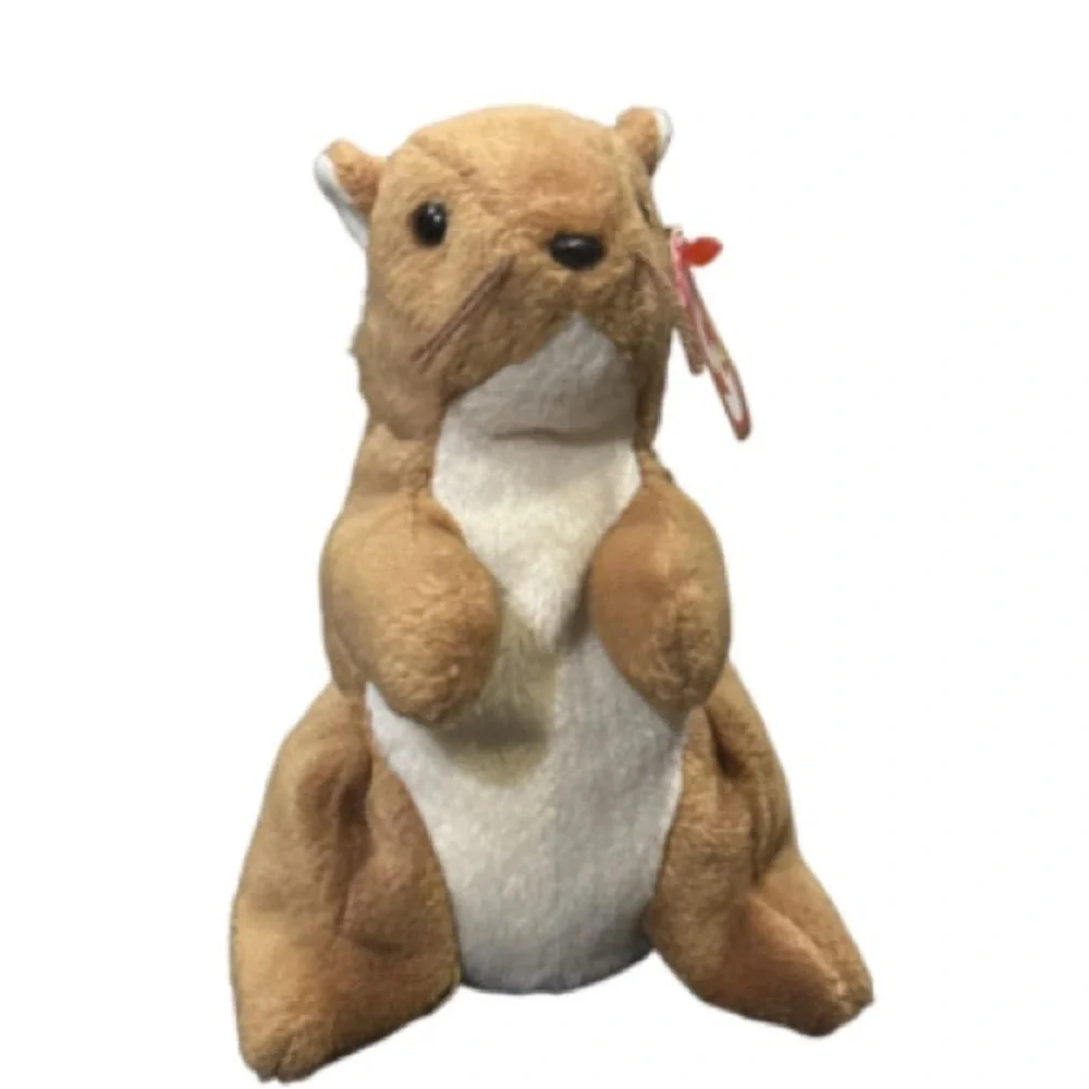 Ty plush  Brown and White Squirrel NUTS Plush Toy